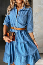 Barbara | Lässiges elegantes Denim-Kleid