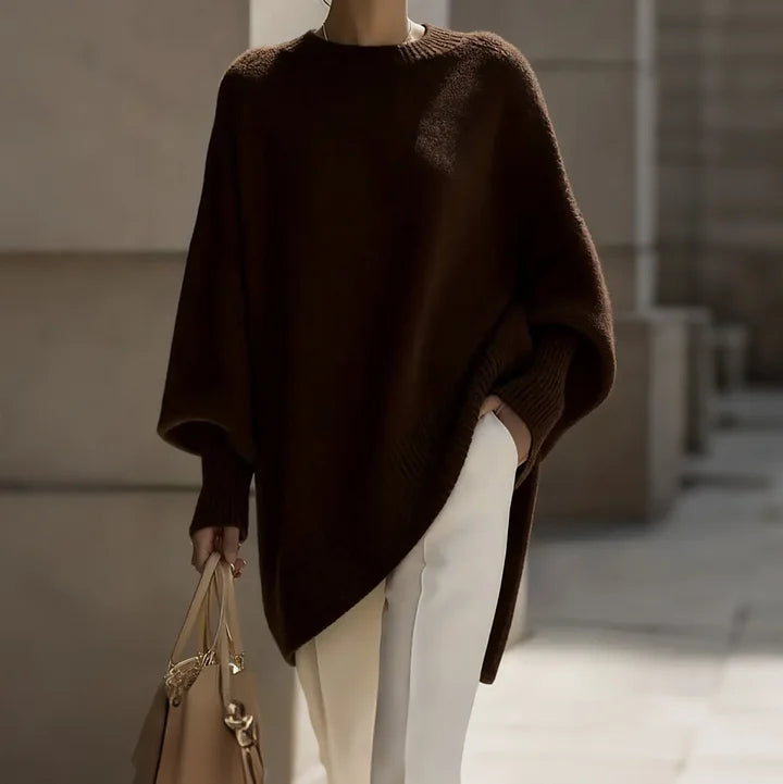 Oversized Strickpullover Damen - Rundhals.