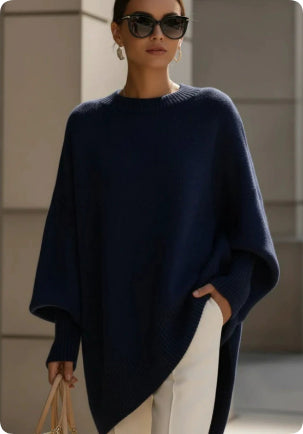Oversized Strickpullover Damen - Rundhals.