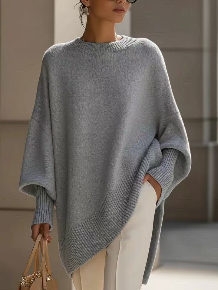Oversized Strickpullover Damen - Rundhals.