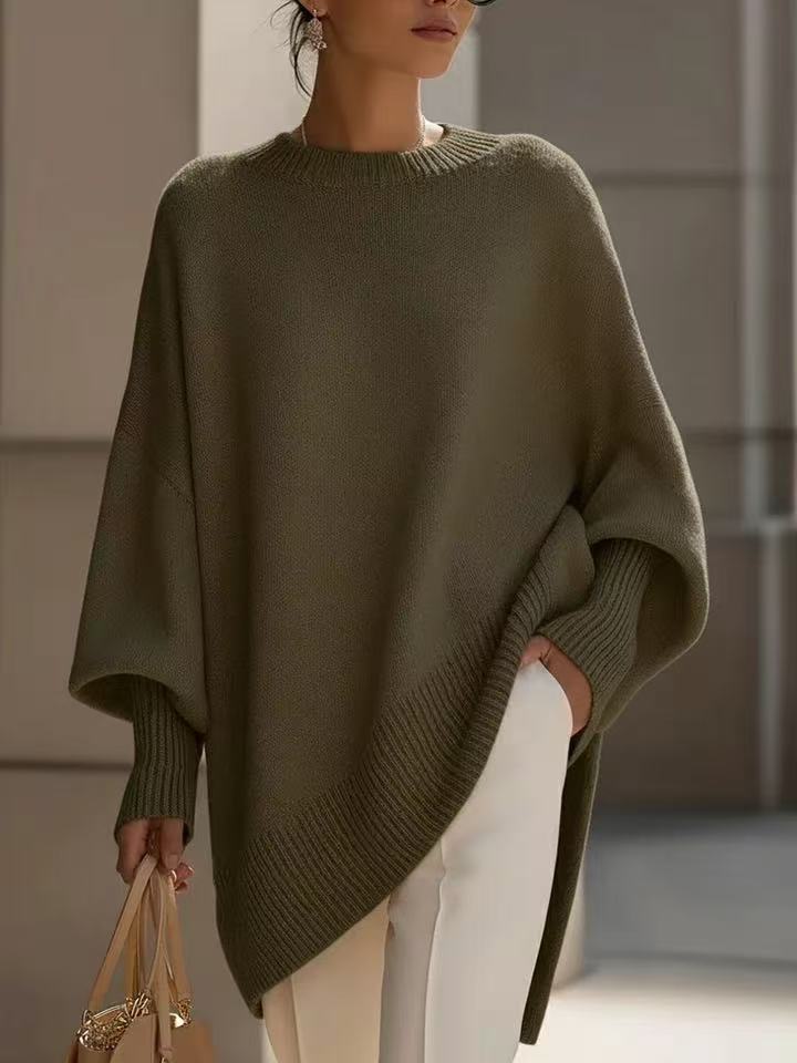 Oversized Strickpullover Damen - Rundhals.