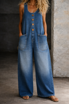 Saylor | Vintage gewaschene Denim-Latzhose