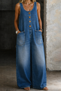 Saylor | Vintage gewaschene Denim-Latzhose