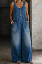 Saylor | Vintage gewaschene Denim-Latzhose