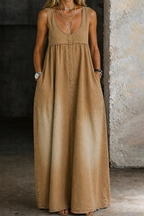 Veronica | Lockeres Denim-Westen-Kleid