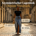 ✨Damen Denim-Maxirock mit mehrlagiger Taille