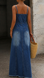 Savannah | Vintage Denim Maxi Kleid