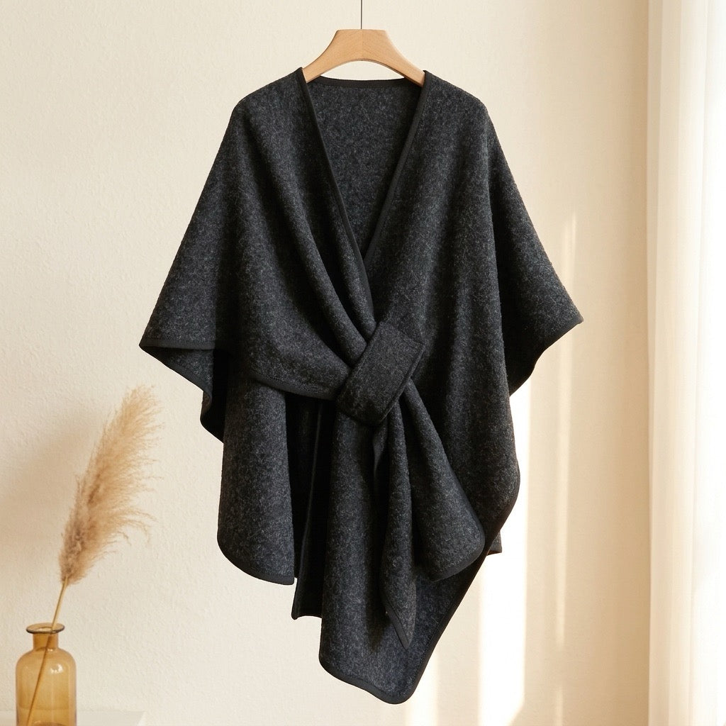 Dresden Modehaus | Langer Poncho-Schal in Wolloptik
