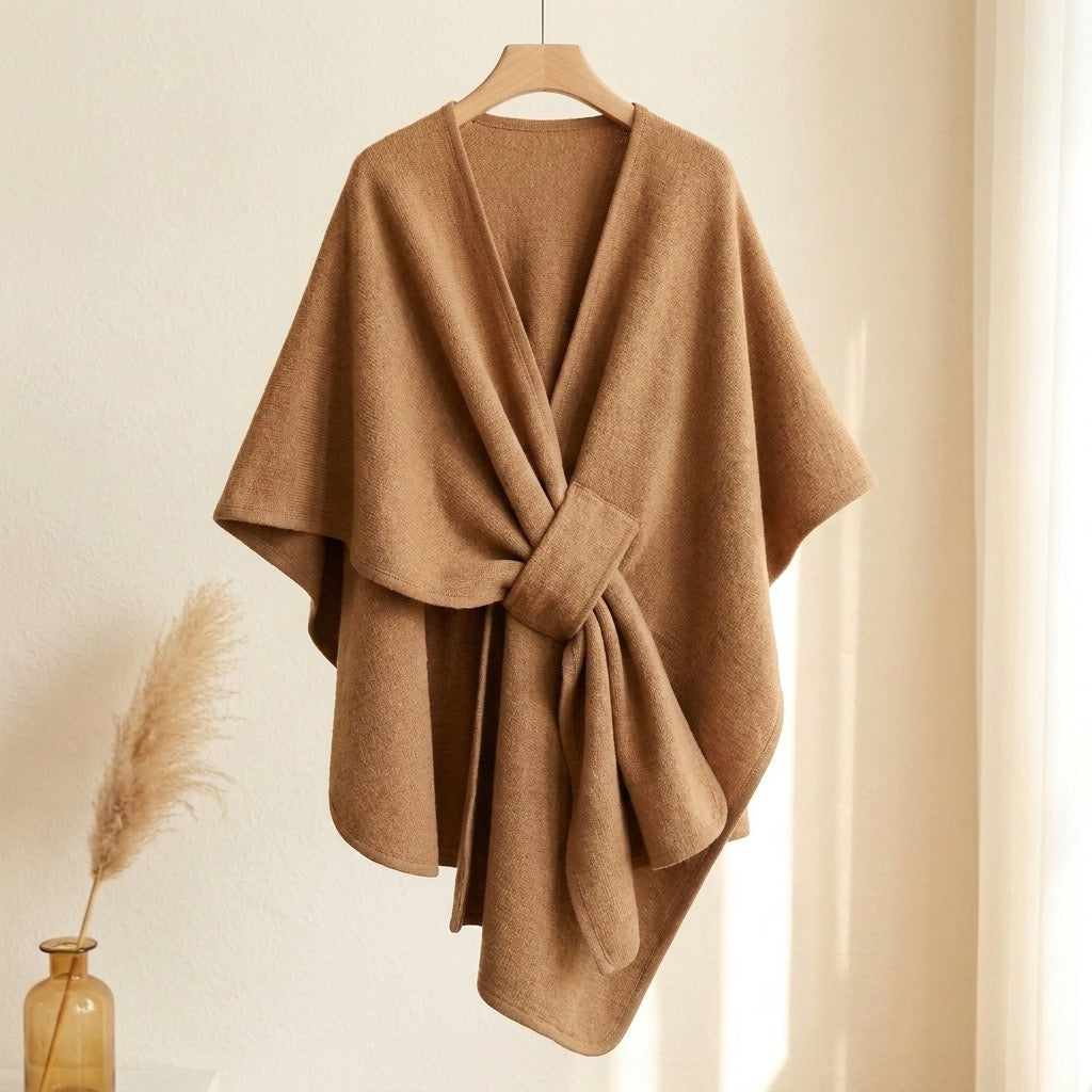 Dresden Modehaus | Langer Poncho-Schal in Wolloptik