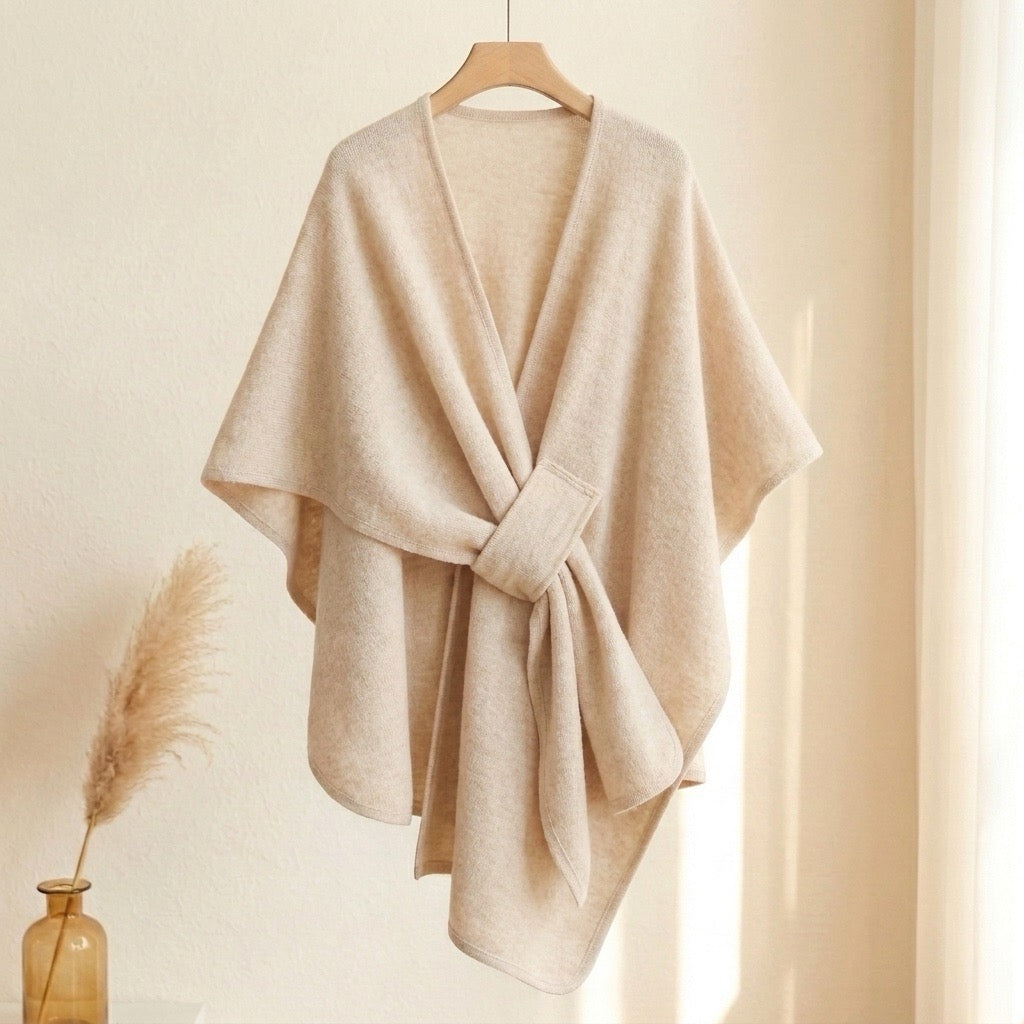 Dresden Modehaus | Langer Poncho-Schal in Wolloptik
