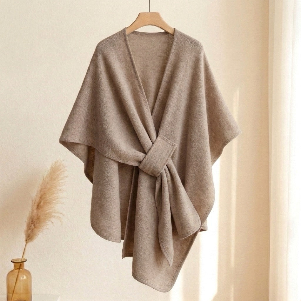 Dresden Modehaus | Langer Poncho-Schal in Wolloptik