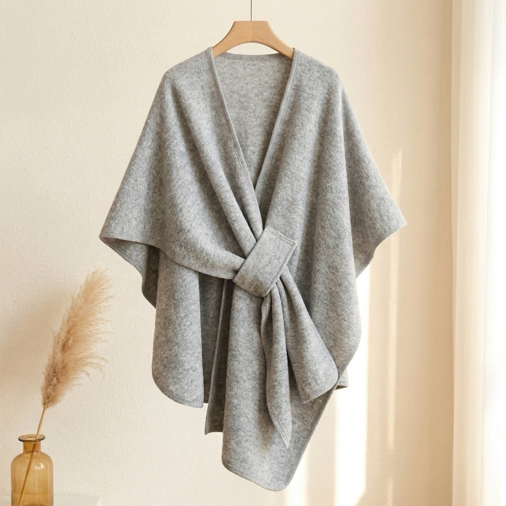 Dresden Modehaus | Langer Poncho-Schal in Wolloptik