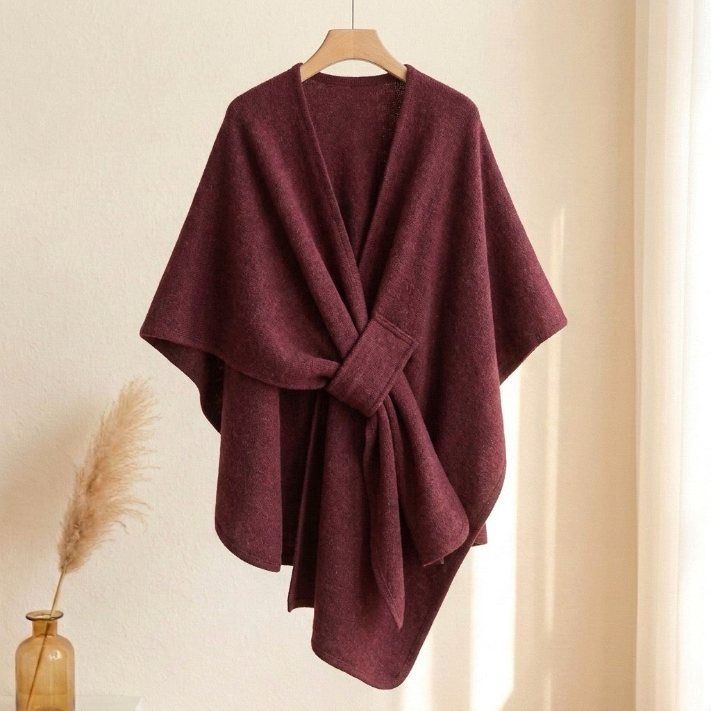Dresden Modehaus | Langer Poncho-Schal in Wolloptik