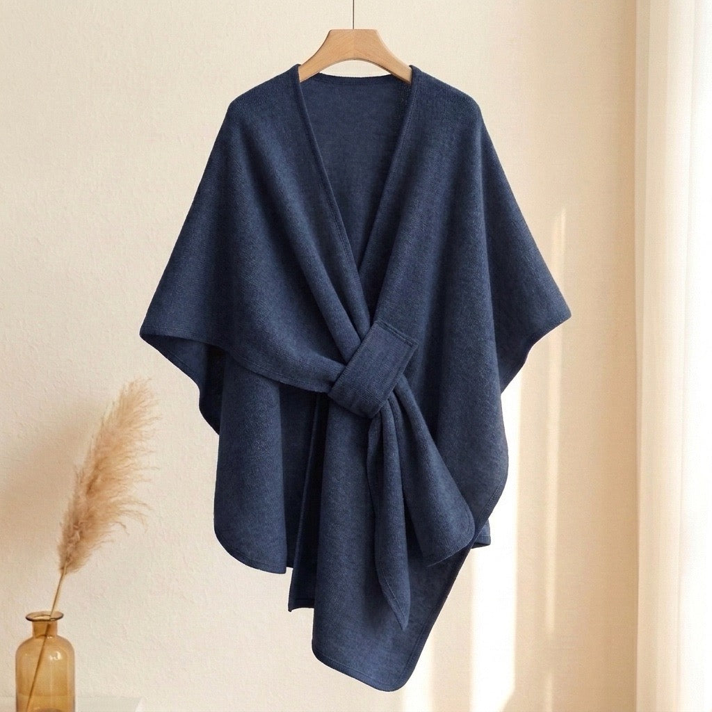 Dresden Modehaus | Langer Poncho-Schal in Wolloptik