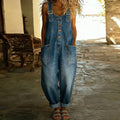Carmen - Vintage-Overall aus weichem Baumwoll-Denim mit verstellbaren Trägern