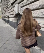 Romy Strickjacke mit Reverskragen