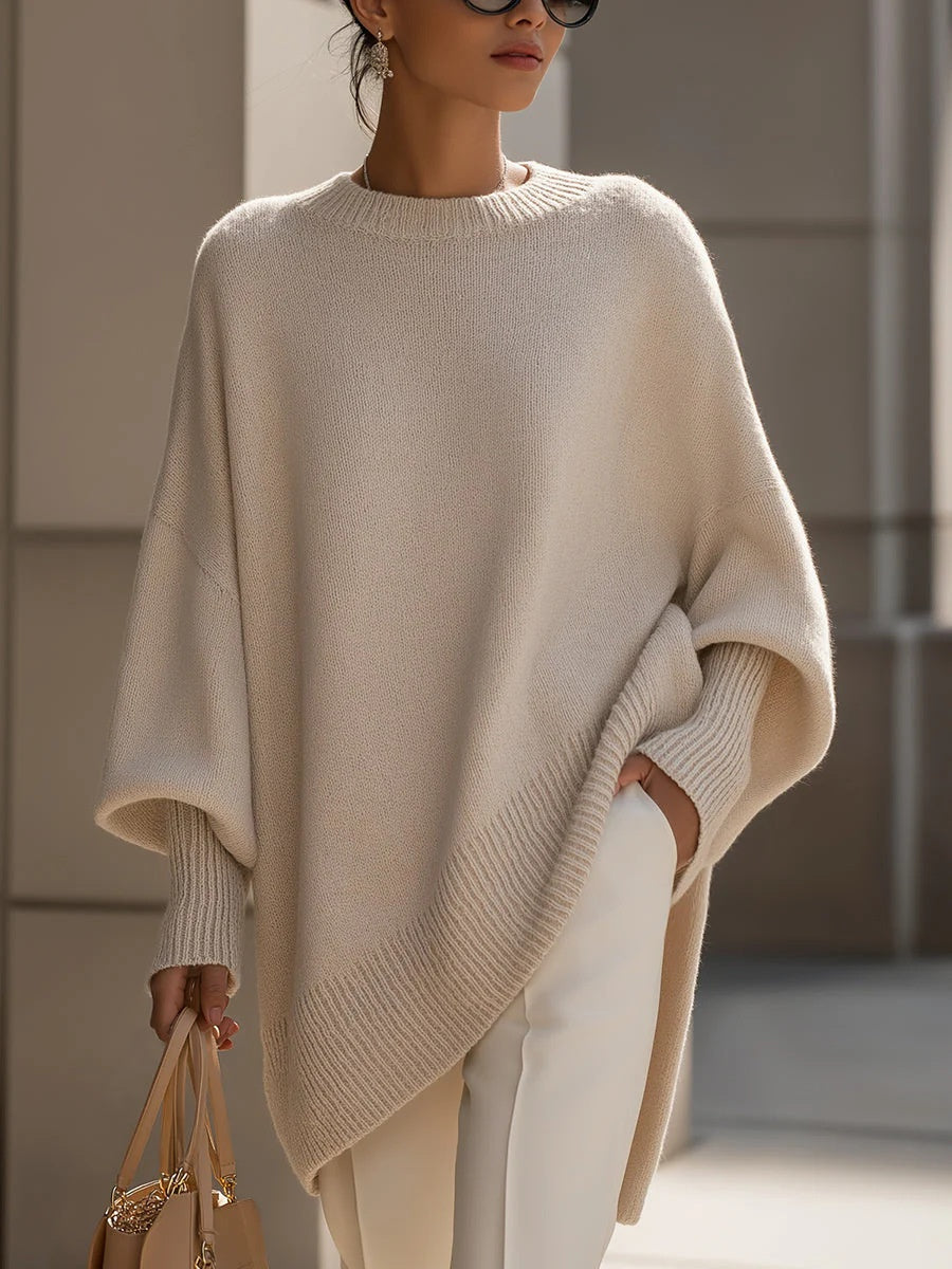 Oversized Strickpullover Damen - Rundhals.