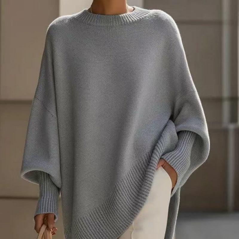 Oversized Strickpullover Damen - Rundhals.