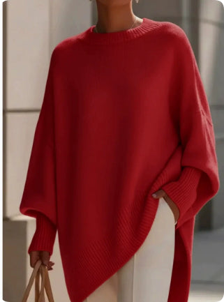 Oversized Strickpullover Damen - Rundhals.