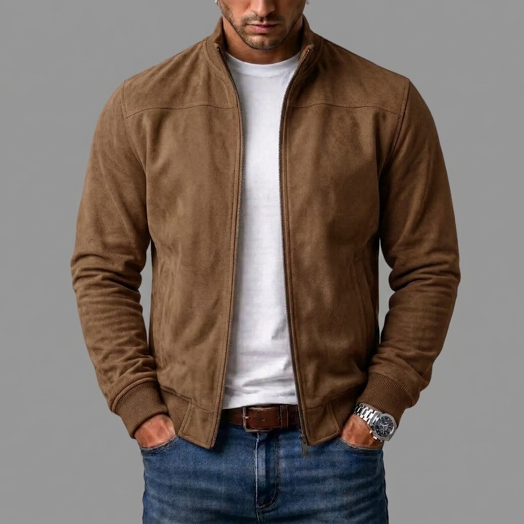 Varel | Herren Bomberjacke in Wildlederoptik