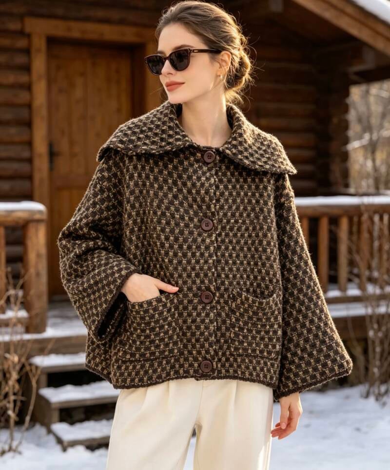 Romy Strickjacke mit Reverskragen