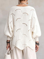 Marjanneke | Strickpullover mit durchbrochenem Wellenmuster