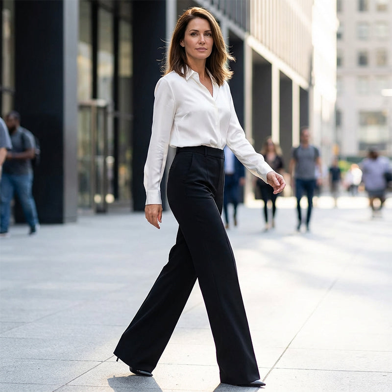 Damen Anzughose mit hoher Taille