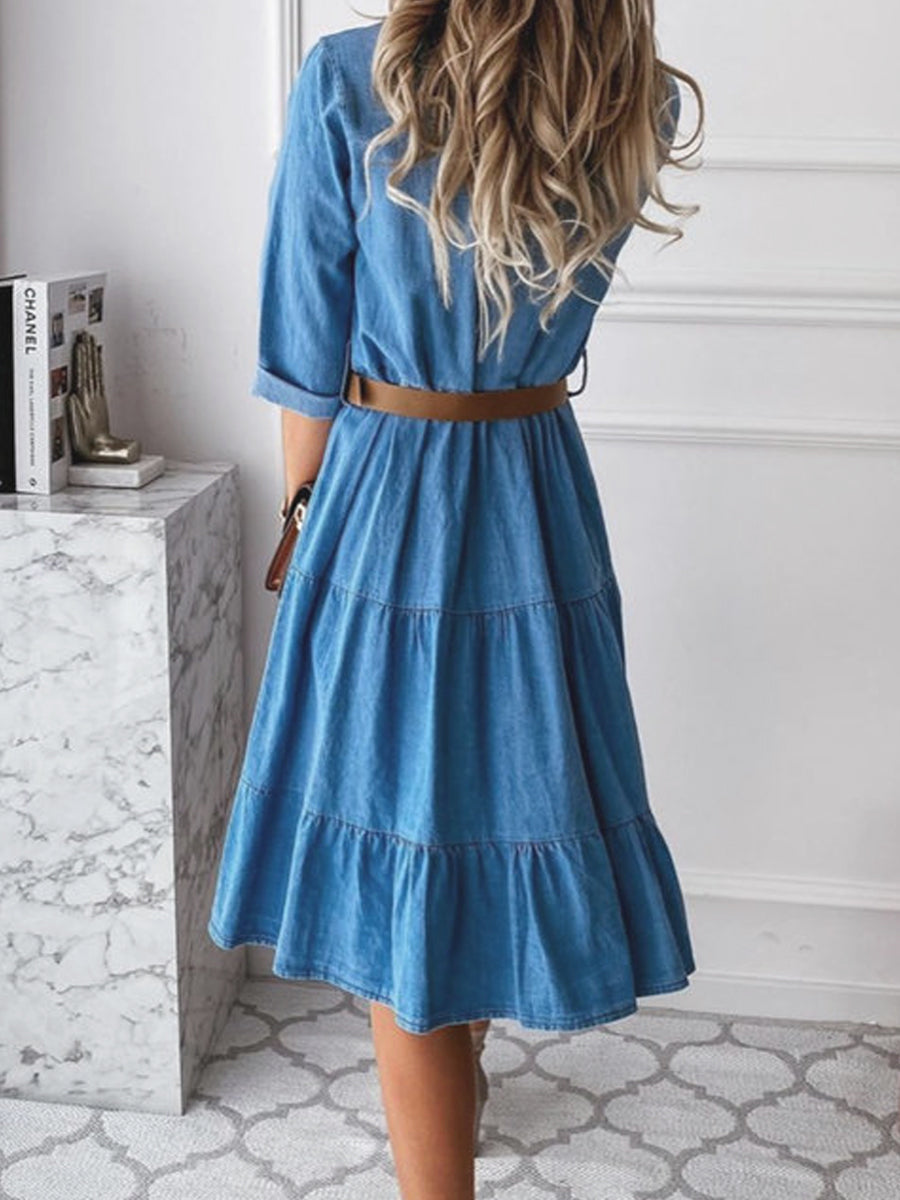 Barbara | Lässiges elegantes Denim-Kleid